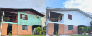 Revestimento externo em casa de madeira em Quilombo Santa Catarina SC 300x119 - Antes e Depois