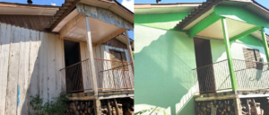 Casa de madeira refroma revestimento externo 300x128 - Antes e Depois